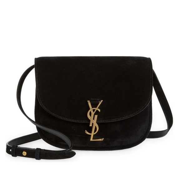NWT Yves Saint Laurent kaia small satchel bag in black suede. - Picture 1 of 11
